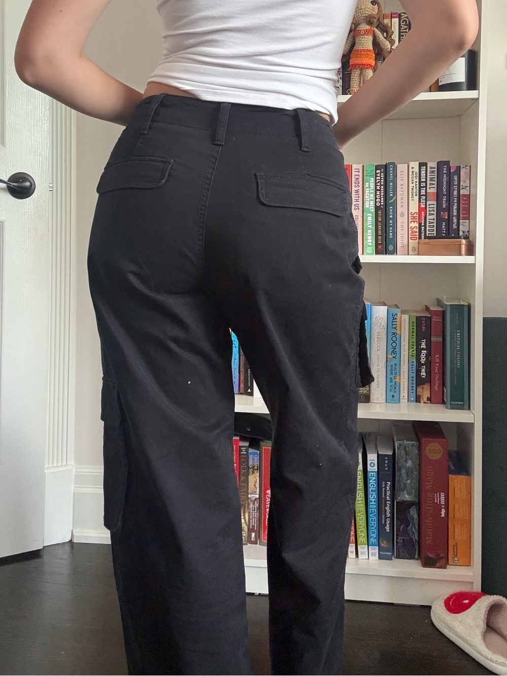 TNA Black Wide-Leg Cargo Pants - Picture 2 of 5